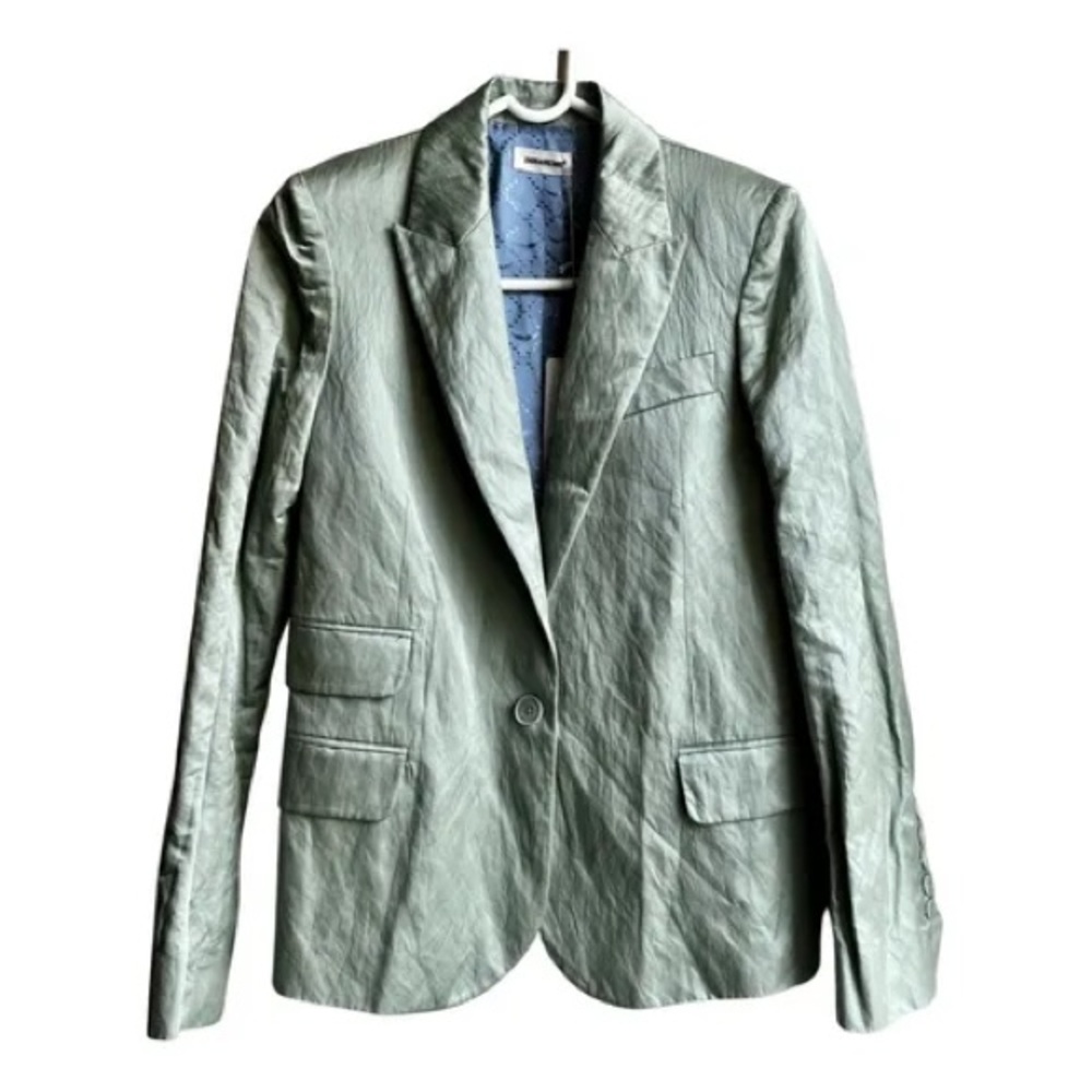Brand new Zadig & Voltaire Victor Satin Green Blazer